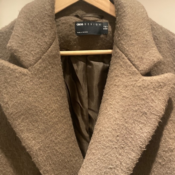 ASOS Design brown oversized long coat - Picture 4 of 4